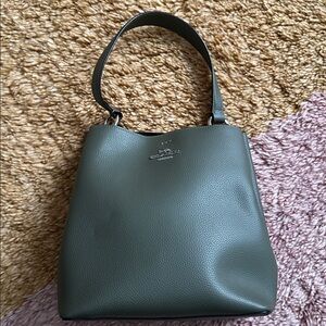 Coach Olive Green Leather Shoulder Bag